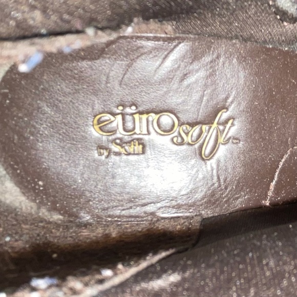 EUROSOFT by SOFFT Brown Suede Wedge Knee Boots - Picture 9 of 10